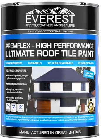 Everest Trade - Premflex Ultimate Roof Tile Paint & Sealer (Brown, 5 Litre)