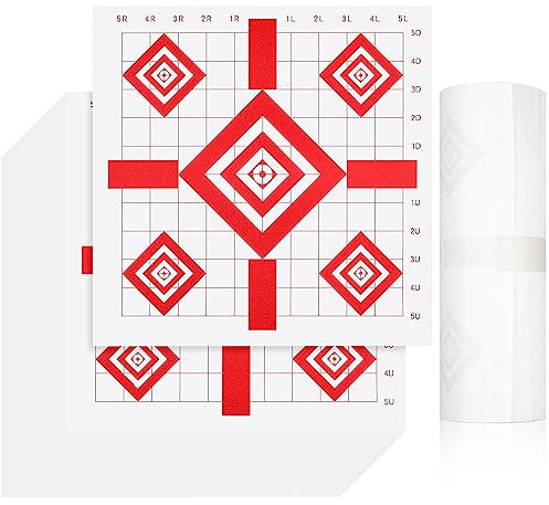 200 Sheets Paper Shooting Targets 12 x 12 Inch Sight in Paper Targets Rifle Targets for Range Shooting Shooters for Gun Pistol Rifle Practice