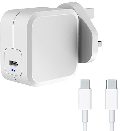 AJPARTS UK USB-C Laptop Power Adapter for HP SPECTRE 13-af013ur, 13-af091tu, 13-af035ng, 13-AF104TU, 13-AF119TU UK Wall Plug 65W PD Fast Charging Type-C White GaN Charger