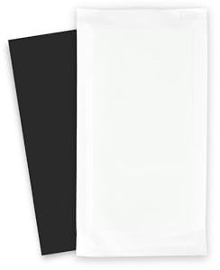 Hypafol Bestecktasche mit Serviette | 38x38cm, weiß, 1/8 Falz, 500 Stück | hochwertige Bestecktasche aus Papier | Serviette aus Zellstoff | für Geburtstage, Catering, Gastronomie & Kantine (schwarz)
