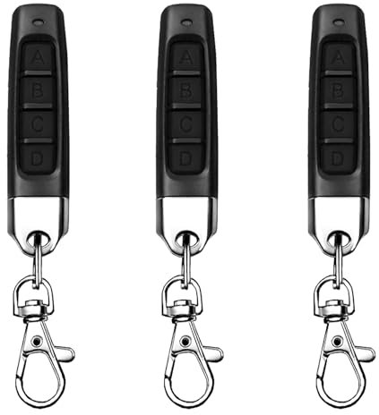 3 pezzi 433 MHz Copy Remote Opener, telecomando universale per garage, telecomando wireless 4 in 1, duplicatore di telecomando, per cancelli elettrici, porte di allarme, porte, casa, negozio,
