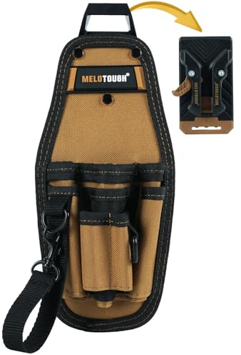 MELOTOUGH Piccola borsa per attrezzi con clip per cintura a sgancio rapido - Mini organizer da lavoro con nastro adesivo