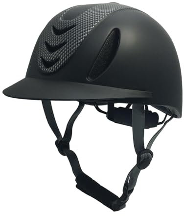 harayaa Reithelm für Kinder Schutzausrüstung, Carbon Flower Schwarz