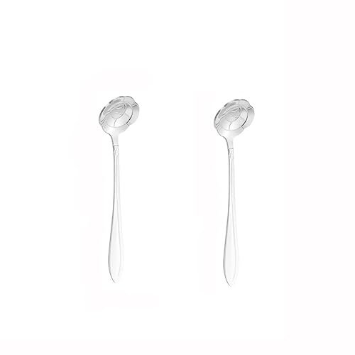 Lot de 5 cuillères à café, cuillères à café en acier inoxydable, cuillères à dessert pour milkshake, tasse à glace, cuillère à latte macchiato, petite cuillère pour la maison, le restaurant, la