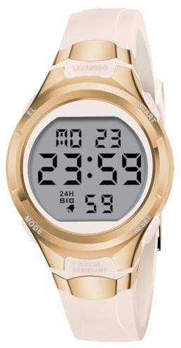 Timever Montre Digitale Femme, Étanche 3 ATM, Sport avec Bracelet Silicone