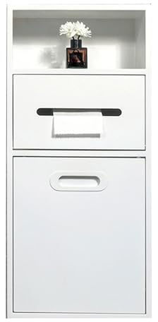 XAoSCd Nichos incorporados Nichos de Acero Inoxidable Con Puerta Desmontable Con Cubo De Basura Ducha Baño Nicho Hecho A Medida Aparte Del Inodoro Adecuado Para Parques Baños Públicos, Blanco-30x67cm