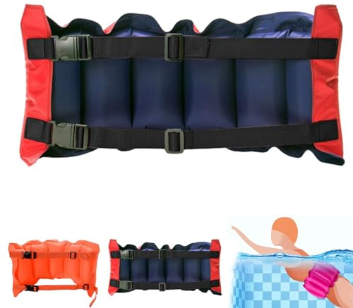Generico Cintura da Nuoto per Adulti, salvagoccia Gonfiabile, Dispositivo di galleggiamento Flessibile con Fibbia, Design Pieghevole per Pratica in acque libere, insegnamento e Allenamento