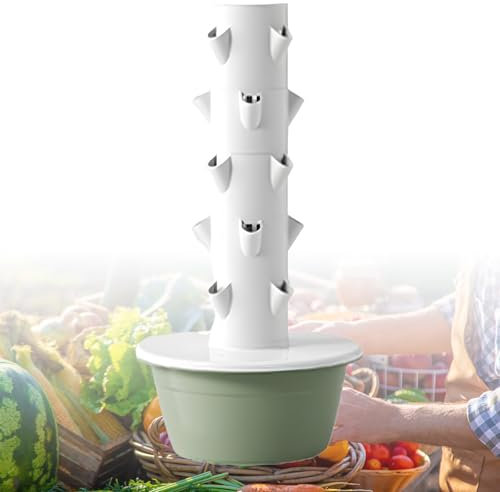 Torre I-droponica, Kit Torre I-droponica Completa, Torre I-droponica Verticale Esterna, Agricoltura Verticale, Giardino Intelligente, Kit per S-istema DI Coltivazione I-droponica,green-5-Layers