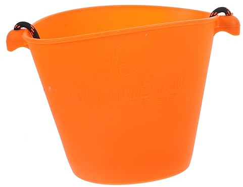 Vaguelly Seau D'extérieur Pliable en Silicone 1,5 l Orange Polyvalent pour Garçon Et Filles Portable, Résistant, Adapté Plage, Bain Et Camping