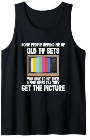 Mens Some People Remind me of Old tv Sets Tank Top