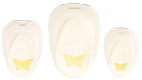 Vaessen Creative Stanzer Set - Motivstanzer - Schmetterling - 3 Stück - Tonpapier und Bastelmaterial bis zu 250 g/m² - zum Basteln Mit Papier und Scrapbooking, Pink