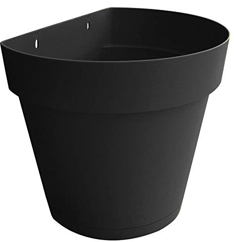 TABOR TOOLS Vaso da parete in plastica per fiori verticali da giardino soggiorno o cucina erbe con piattino altezza 216 cm 8.5