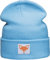 (A) Patch Strickmütze für Kinder: Fuchs - Fox Comic Motiv Tiere Wald Outdoor Sport - Wintermütze Warme Mütze Beanie Kappe Geschenk für Junge Jungen & Mädchen (Surf Blue)