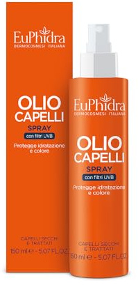 euphidra Spray pour cheveux à l'huile et protection solaire