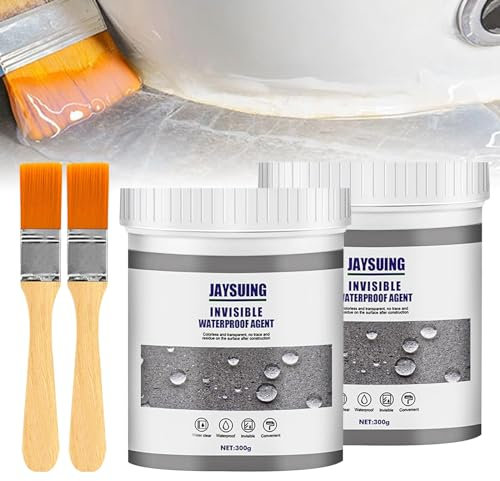 600g Dichtmasse Wasserdicht, Transparenter Wasserdichter Beschichtungsmittel, Jaysuing Invisible Waterproof Agent, Waterproof Coating für Badezimmer, Fliesen, Wände, Wasserleitungen, Fenster