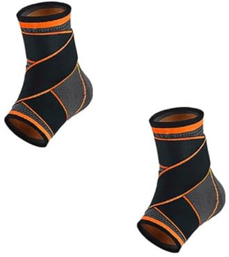 CuiCanfla Sprunggelenkbandage 2 Stück, Fußbandage für Damen und Herren, Fußbandage bei Bandschäden, Schwachen Gelenken, Verstauchtem Gelenks und Arthritis