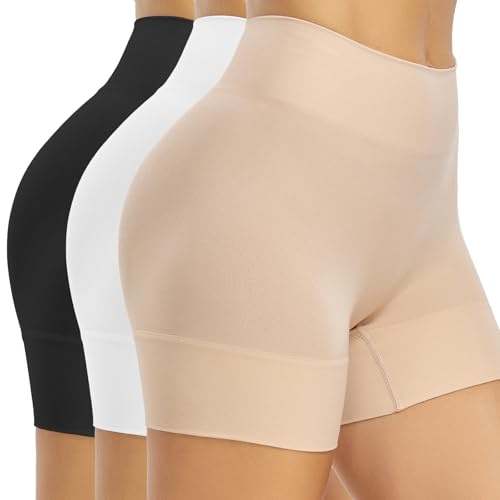 YUTYTH Anti Chafing Shorts Women Seamless Under Dress Shorts | Comfort Safety Boxer Shorts, Ladies Slip Shorts for Yoga Walking Cycling, Stretch & Smooth