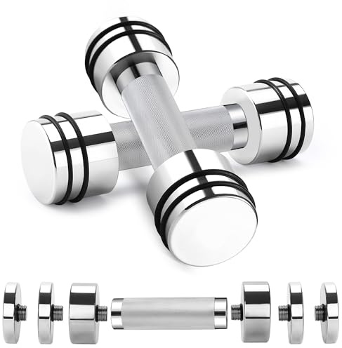 Feecco Adjustable Dumbbells - 5 kg x 2 Dumbbells in Set of 2 for Home Gym