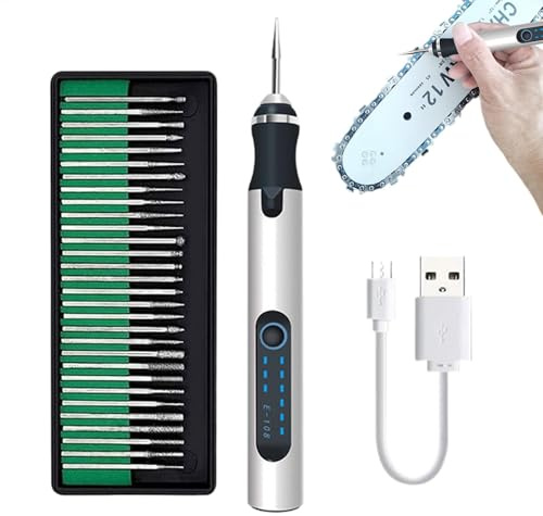 Stylo graveur pour les matériaux, stylo graveur sans fil - Stylo outil de gravure stylo de gravure électrique rechargeable - Outil de gravure de stylo puissant, Kit de stylo de gravure pour métal bois