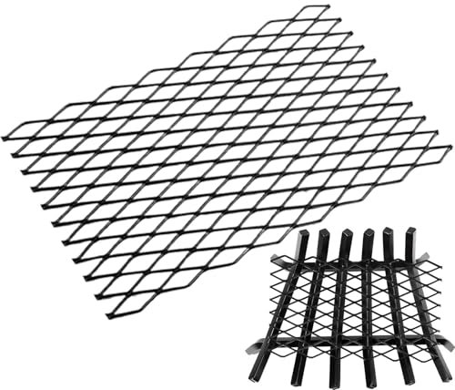 Heavy Duty Steel Mesh Log Grate - Wood Stove Fireplace Grate | Heat-Resistant Mesh | Staninless Steel Fireplace Grate | Heat-Resistant Fire Grate | Durable Log Holder for Small Fireplaces
