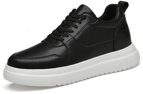 Elevate - Zapatos para hombre de 10 cm, con plataforma para hombre, informales, ligeras, cómodas, suelas suaves, resistentes al desgaste, para senderismo, tiempo libre, otoño e invierno