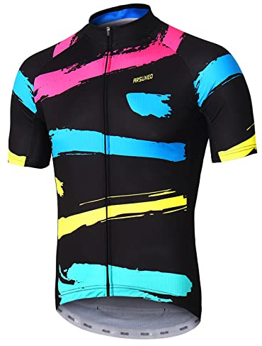 ARSUXEO herr Men's Cycling Jersey Skjorta