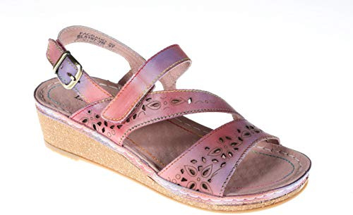Laura Vita Femme Facraho 02 Sandales Peeptoe, Violon Violet, 39 EU