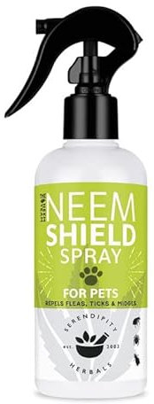 Spray répulsif Naturel Bio Anti parasitaire pour Chien - Neem Pet Shield prévient Les puces, Les tiques et Les poux
