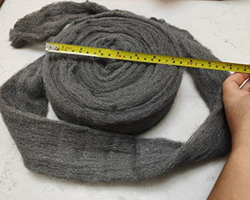 Grade #0000 Steel Wool 22FT Roll for Cleaning, Remove Rust, Buffing Wood and Metal Finishes, Fill Fabric DIY Kit (1 Roll)