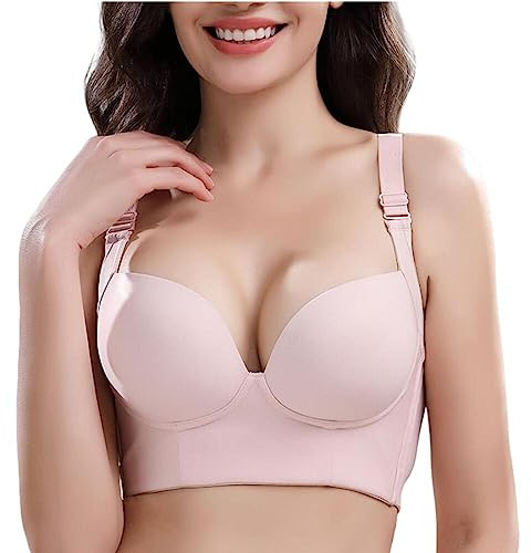 Kontvom filifit skulptering up-BH ryggfett skydd bh för kvinnor Shapewear push-up sport bh med bred rygg för kvinnor i överdimensionerad