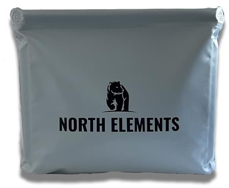 North Elements Faltschüssel 20L | Faltbare Camping Waschschüssel aus robustem Planen Gewebe | Vielseitig einsetzbar als Spülschüssel oder Eimer | Perfekt für Camping & Outdoor (Grau)
