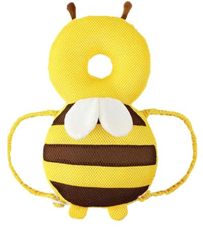 Bienenförmiger Baby-Kopfschutz – verstellbares Kopfschutzkissen, Baby-Sicherheitskissen | Multifunktionaler Baby-Kopfschutz-Rucksack, Baby-Kopfkissen für Krabbelkinder, 32 x 20 cm