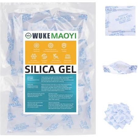 1 Gram x 150 Packs Silica Gel Sachets, Silica Gel Packets, Desiccant Bags, Silica Gel Dehumidifier Bags, Moisture Absorber Sachets Bags, Desiccant Dehumidifiers for Cars Home Books Clothes Storage