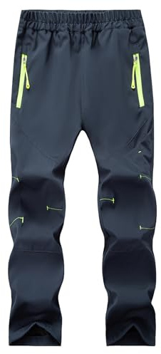 BWBIKE Pantalones de Trekking y Camping para Niño: Secado Rápido, Ligeros y Transpirables - Ideales para Senderismo, Montañismo (Incluye Bolsillos con Cremallera)