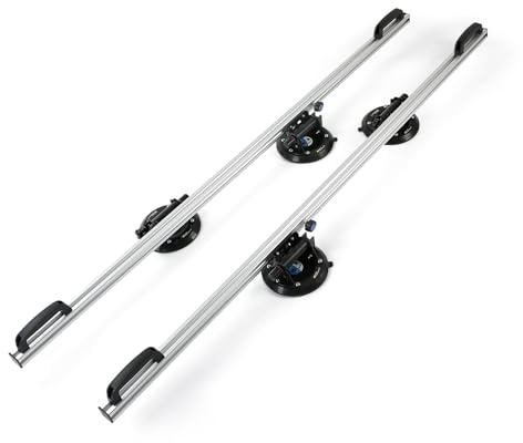 LOZLIN Double Handle Suction Cup Lifter, Adjustable Glass Tile Stone Tool