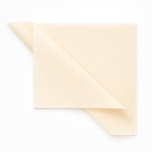 Papier de Soie Emballage 50 x 75 cm – 100 % Recyclable, Certifié FSC & PEFC – Teinté dans la Masse – 42+ s – Papier d’Emballage Haut de Gamme Cadeaux & Commerce - Creme- Pack of 10