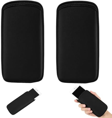 STAVHERT 2 Stück Handysocke, Thermo Handyhülle, Handy Tasche, Thermohülle Handy für Outdoor-Aktivitäten, Thermo Handyhülle Winter mit Schutzfunktion, Universal Passform für Smartphones