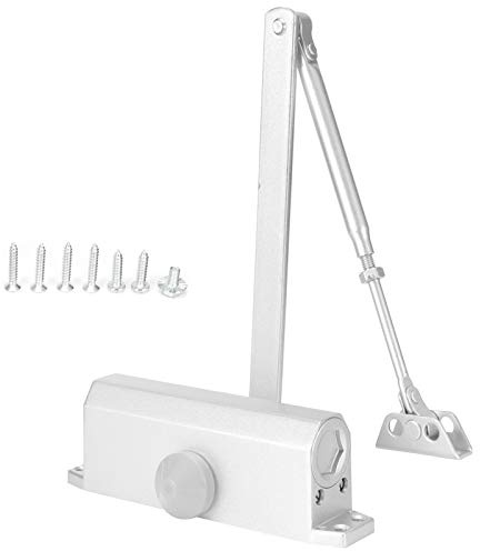 Dörrstängare Hydraulisk buffert Dörrstoppare Automatisk 180 graders positionering Universal Vänster Höger Dörrinstallation Lämplig för trä Metall inomhus utomhus aluminium (062 bärande 85KG)