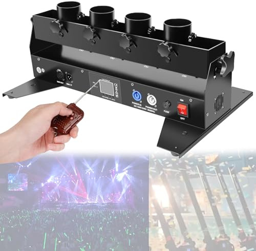Máquina eléctrica de cañón de confeti, lanzador de 4 cabezales para decoración de bodas, discotecas, clubes, escenarios, fiestas