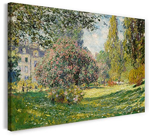 Printed Paintings Leinwand (120x80cm): Claude Monet - Landschaft am Park Monceau (1876)