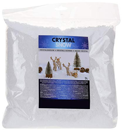 Spetebo Deko Kunstschnee - 3 Liter - Dekoschnee Weihnachtsdeko Streuschnee Pulver Schnee