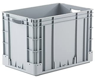 Provost Bac gerbable norme europe poignées ouvertes gris 80L - 60 x 40 x 42cm