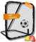 Griind Rebounder für Fußball [stufenlos verstellbar] Fußball Rebounder Größe L & XL mit Trainerhütchen (L)