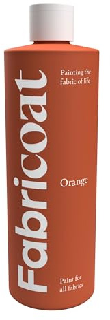 Fabricoat Fabric Paint – Restore or Change the Colour of Any Fabric - Paint Directly Onto Fabric - Transform Anything – Sofas, Lampshades, Car Interiors (250ml, Orange)