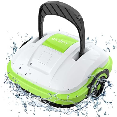 WYBOT Robot Pulitore per Piscina Senza Fili con Doppio Motore, Parcheggio Autonomo, Forte Aspirazione Robot Aspirapolvere per Piscina Fino a 50 m²