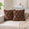 Ci & Ci 2er Set Boho Deko Kissenbezug 50x50 cm, Braun Kissen Sofakissen Dekokissen Zierkissen, Flauschig Kissenbezüge Kissenhülle für Sofa Couch