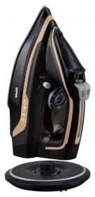 Avilia Ferro da Stiro a Vapore Senza Fili in Ceramica con Piastra XL e Base Cordless Ricaricabile 2200W - Sistema Antigoccia e Anticalcare con Termostato Regolabile e Serbatoio Trasparente 18,7x30,9cm