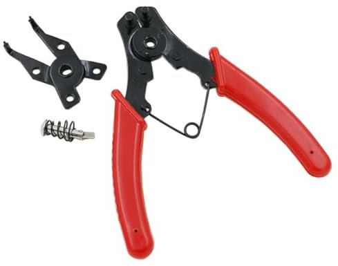 Uonlytech Alicates 4 En 1 Alicates Para Anillos De Retención Herramienta Multifuncional Removedor/externo Mango Rojo