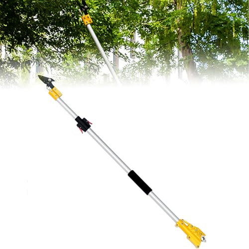 GLMGBP Podadora de árboles, podadora de árboles de Largo Alcance telescópica, recolector de Frutas con Cabezal de Hoja giratoria, podadora de pértiga con Mango Extensible de Aluminio liviano para t