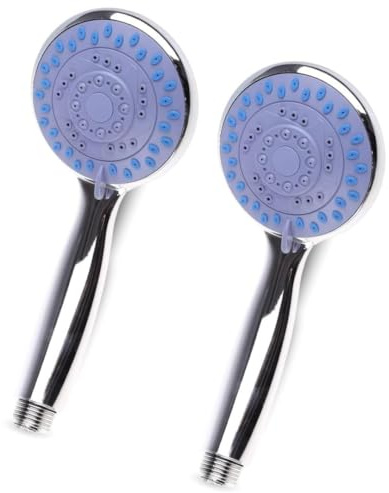 PARENCE.- Set mit 2 3-Strahl-Duschköpfen - Universal-Duschköpfe Chromfarbe - Klassische Handbrause Einfach zu bedienen 3 Modi - 2 Stück
